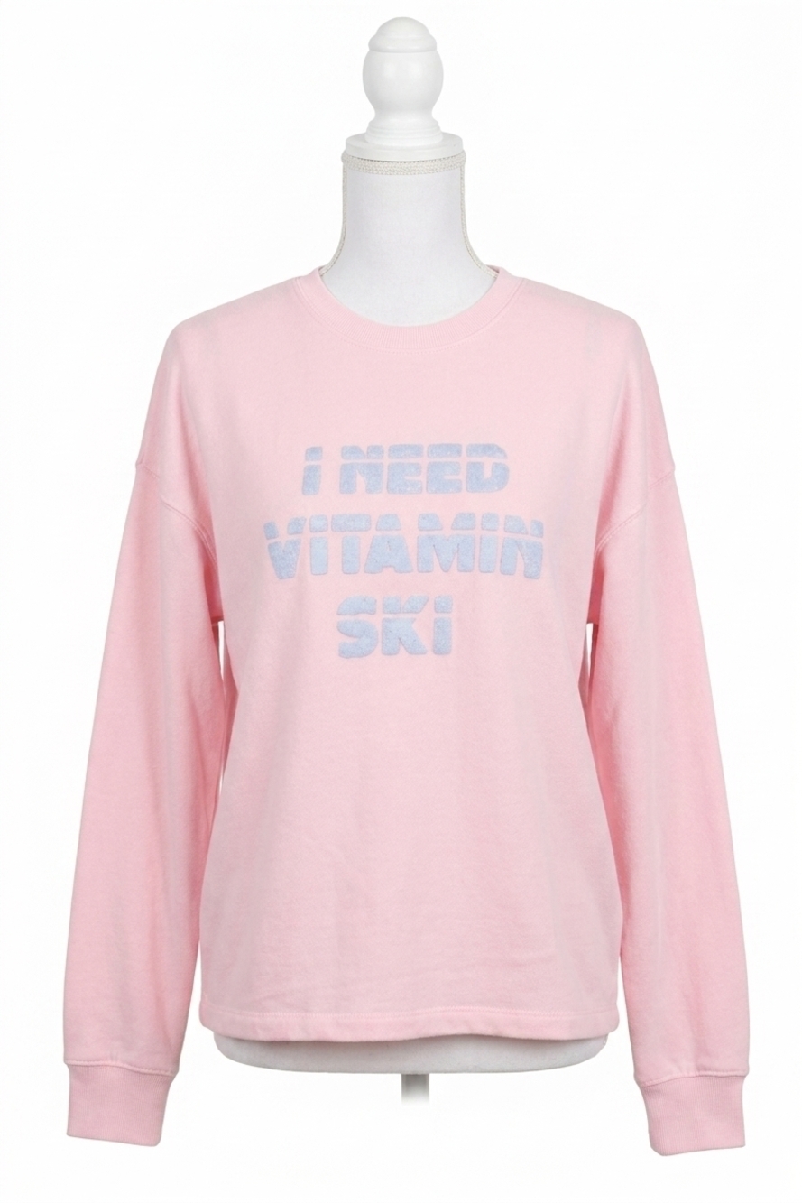 NEW PJ SALVAGE i need vitamin ski lounge top in pastel pink